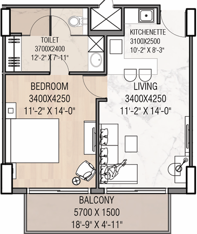 4 BHK Floor Plan
