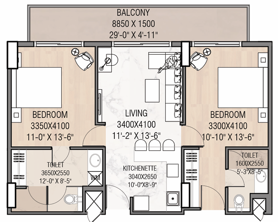 4 BHK Floor Plan