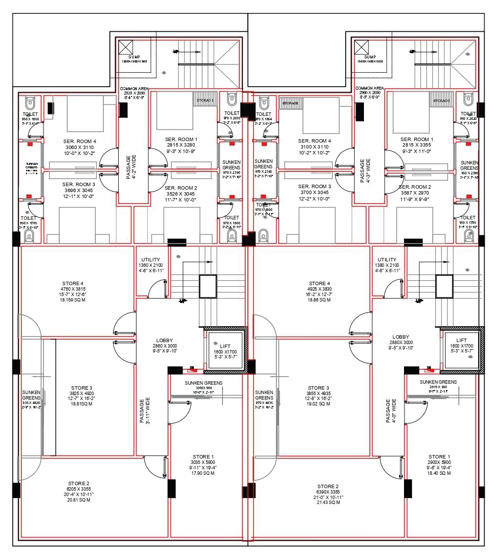 4 BHK Floor Plan